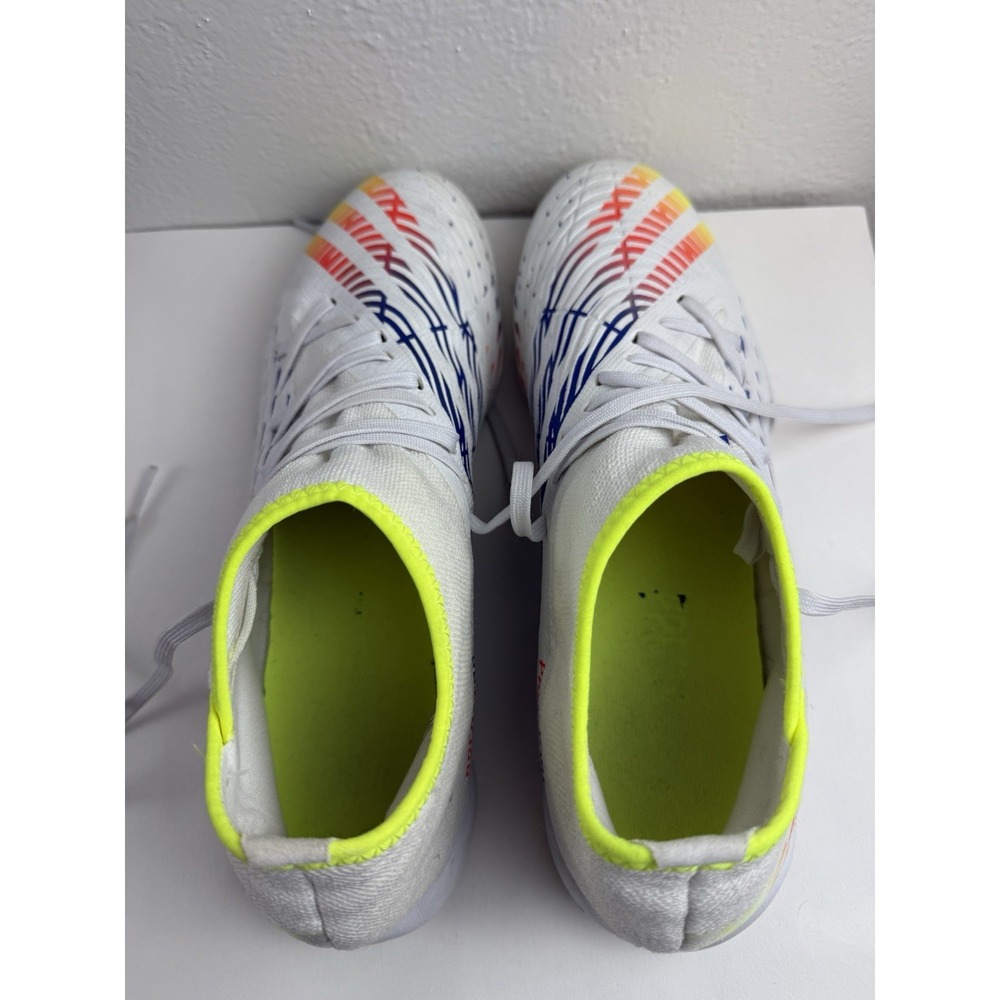 Adidas Mens White Predator Edge .3 TF Al Rihla Indoor Soccer Turf Cleat. Size 10 - Picture 11 of 13
